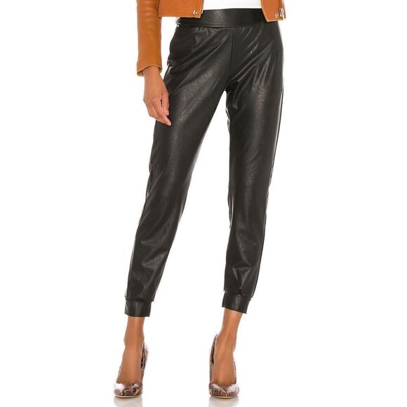 Commando Faux Leather Jogger size M Black Pull On - Picture 1 of 10